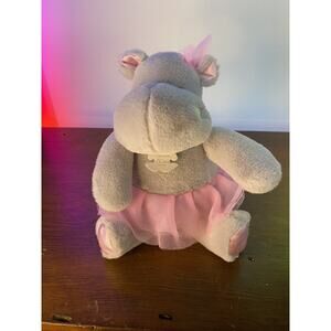 Histoire D’ours Gray Tutu Ballerina Hippo Plush Stuffed Animal Plush Toy 9” Tall